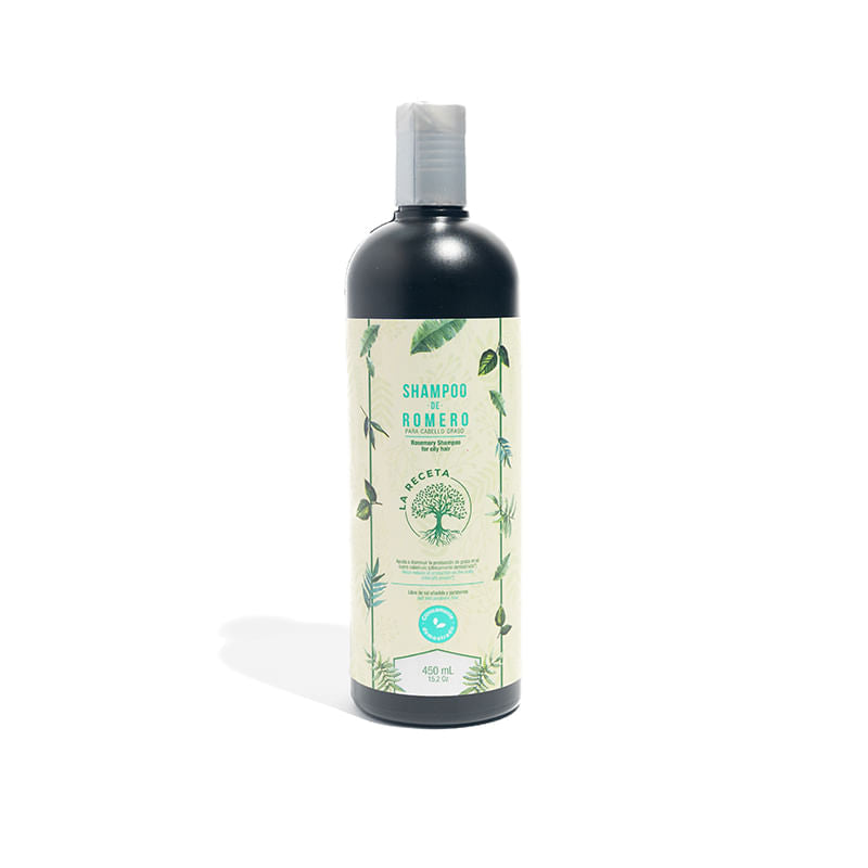 SHAMPOO DE ROMERO PARA CABELLO GRASO LA RECETA 450 ML