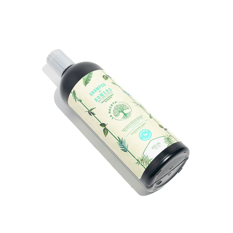 SHAMPOO DE ROMERO PARA CABELLO GRASO LA RECETA 450 ML