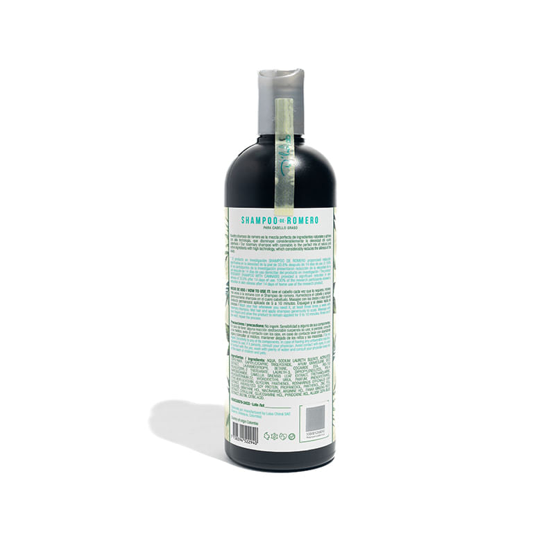 SHAMPOO DE ROMERO PARA CABELLO GRASO LA RECETA 450 ML