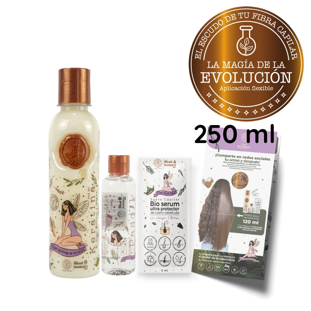 KIT DE KERATINA ORGANICA EVOLUCION RITUAL BOTANICO 250ml– ¡NUEVA FORMULACION!
