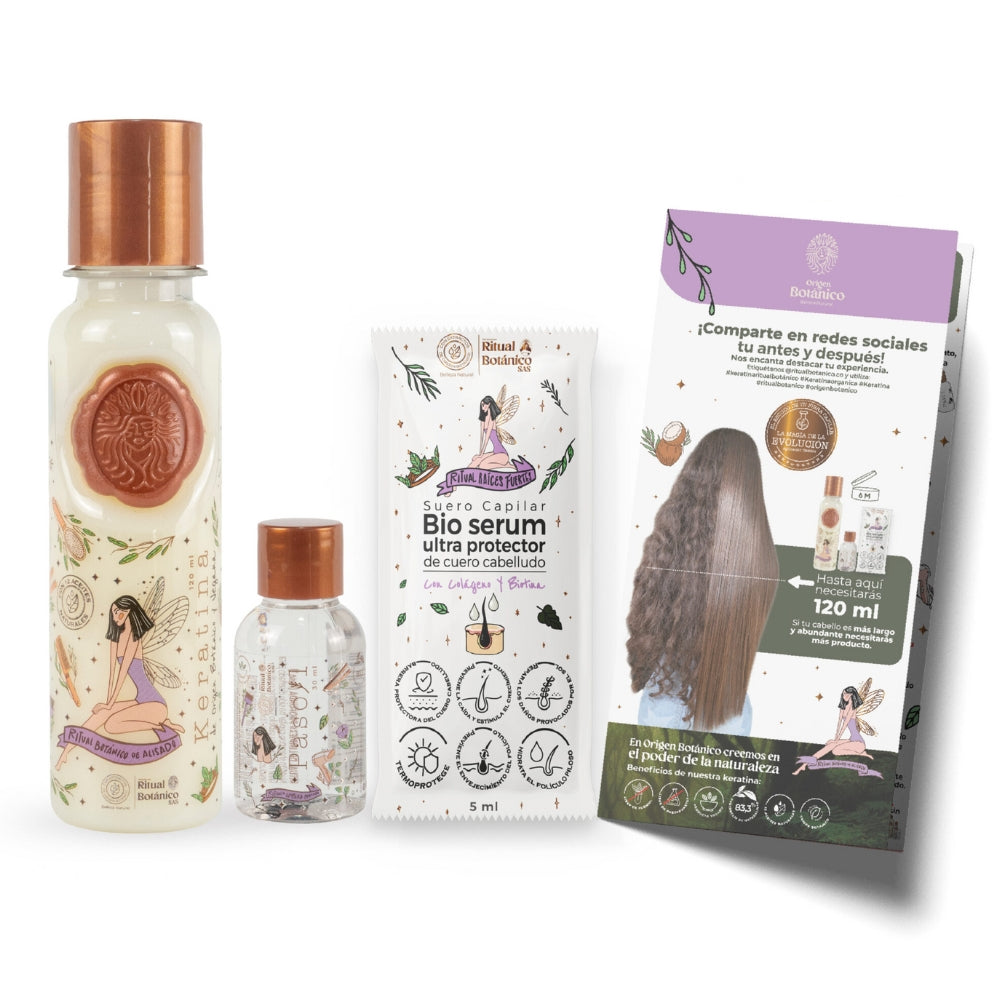 KIT DE KERATINA ORGANICA EVOLUCION RITUAL BOTANICO 120 ml– ¡NUEVA FORMULACION!