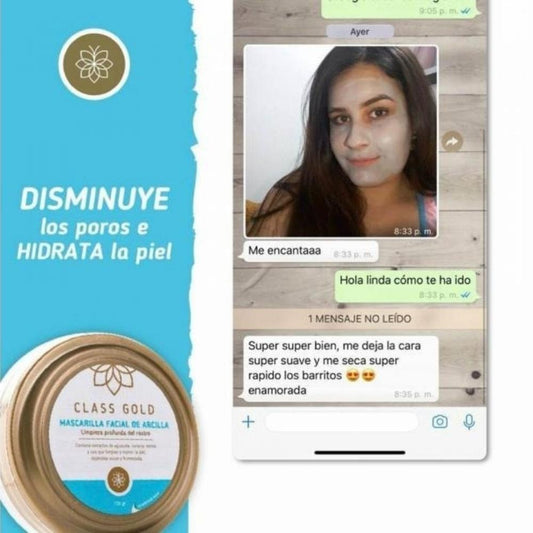 MASCARILLA FACIAL DE ARCILLA CLASSGOLD