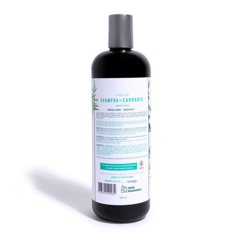 SHAMPOO DE ARGAN PARA CABELLO SECO LA RECETA 500 ML