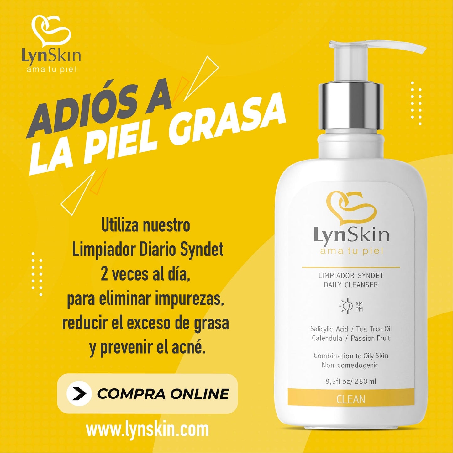 LIMPIADOR SYNDET LYNSKIN X250ML