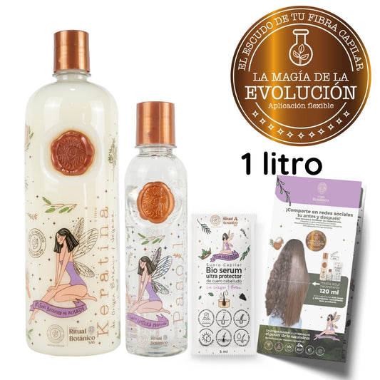 KIT DE KERATINA ORGANICA EVOLUCION RITUAL BOTANICO 1 LITRO – ¡NUEVA FORMULACION!