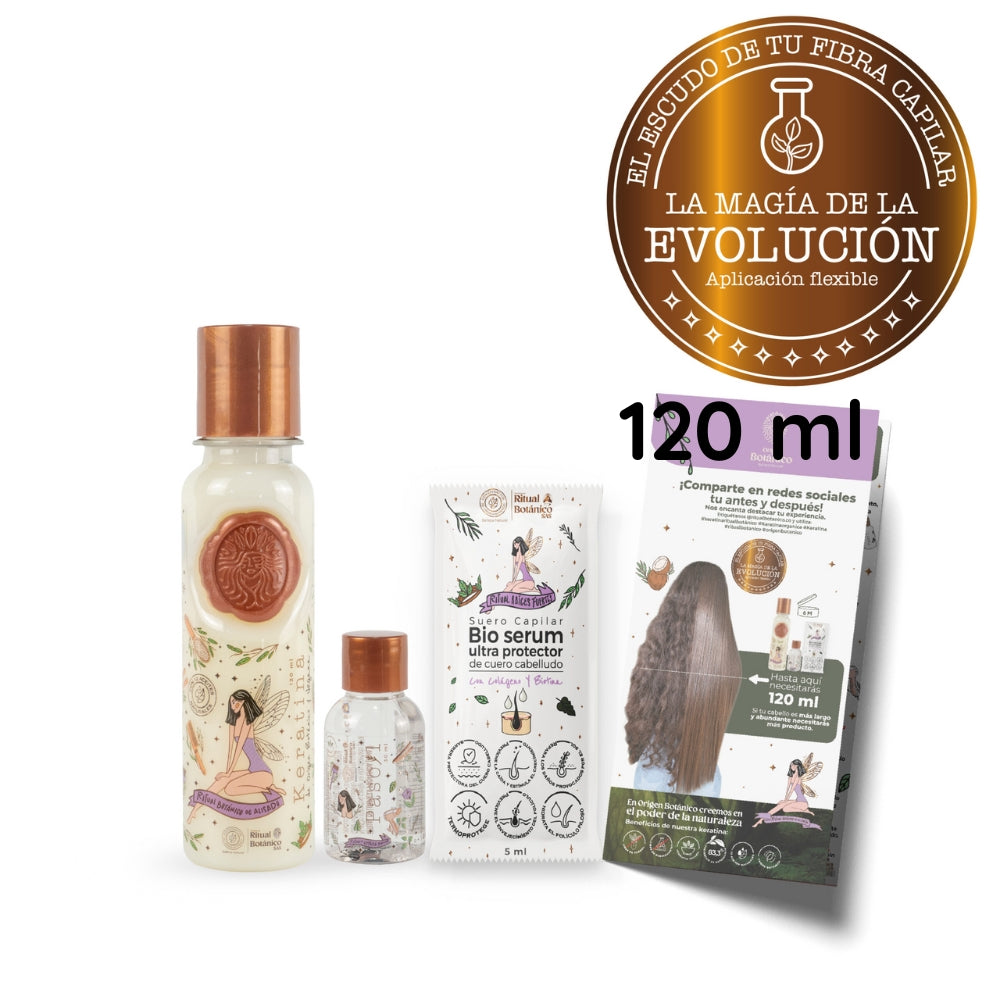 KIT DE KERATINA ORGANICA EVOLUCION RITUAL BOTANICO 120 ml– ¡NUEVA FORMULACION!