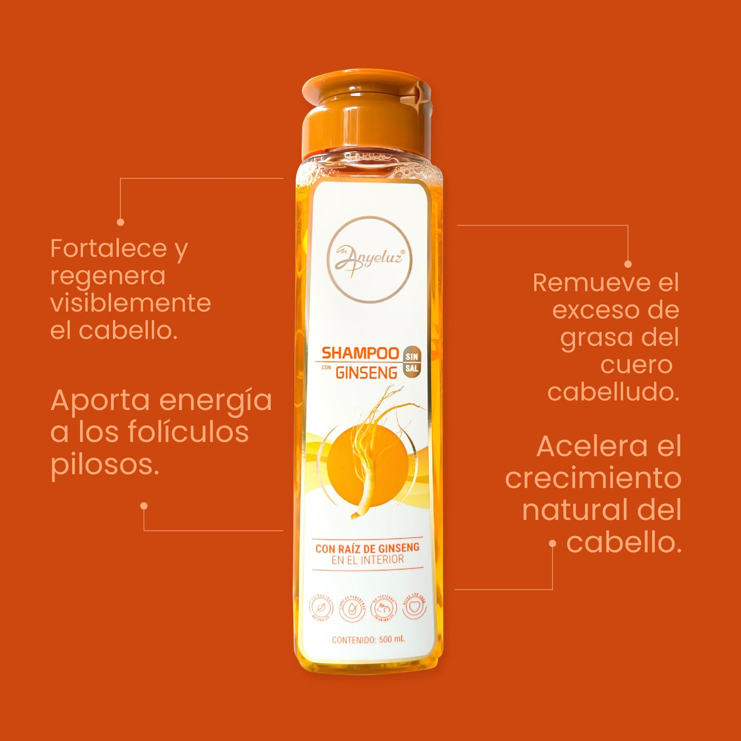 SHAMPOO CON GINSENG ANYELUZ
